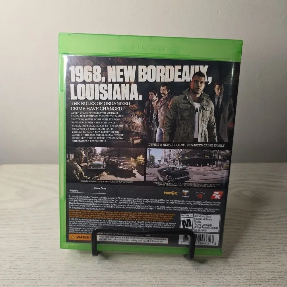 Mafia III (Microsoft Xbox One, 2016) With Inserts‎